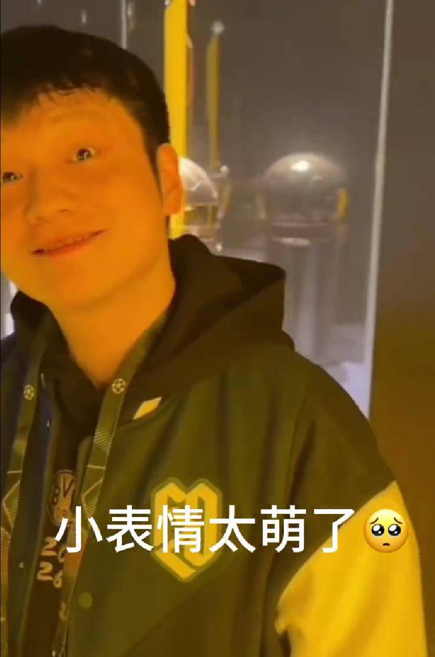 樊振东看奖杯室！冠军令其眼亮